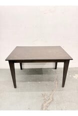 Modern Dark Brown Square Wooden Dining Table