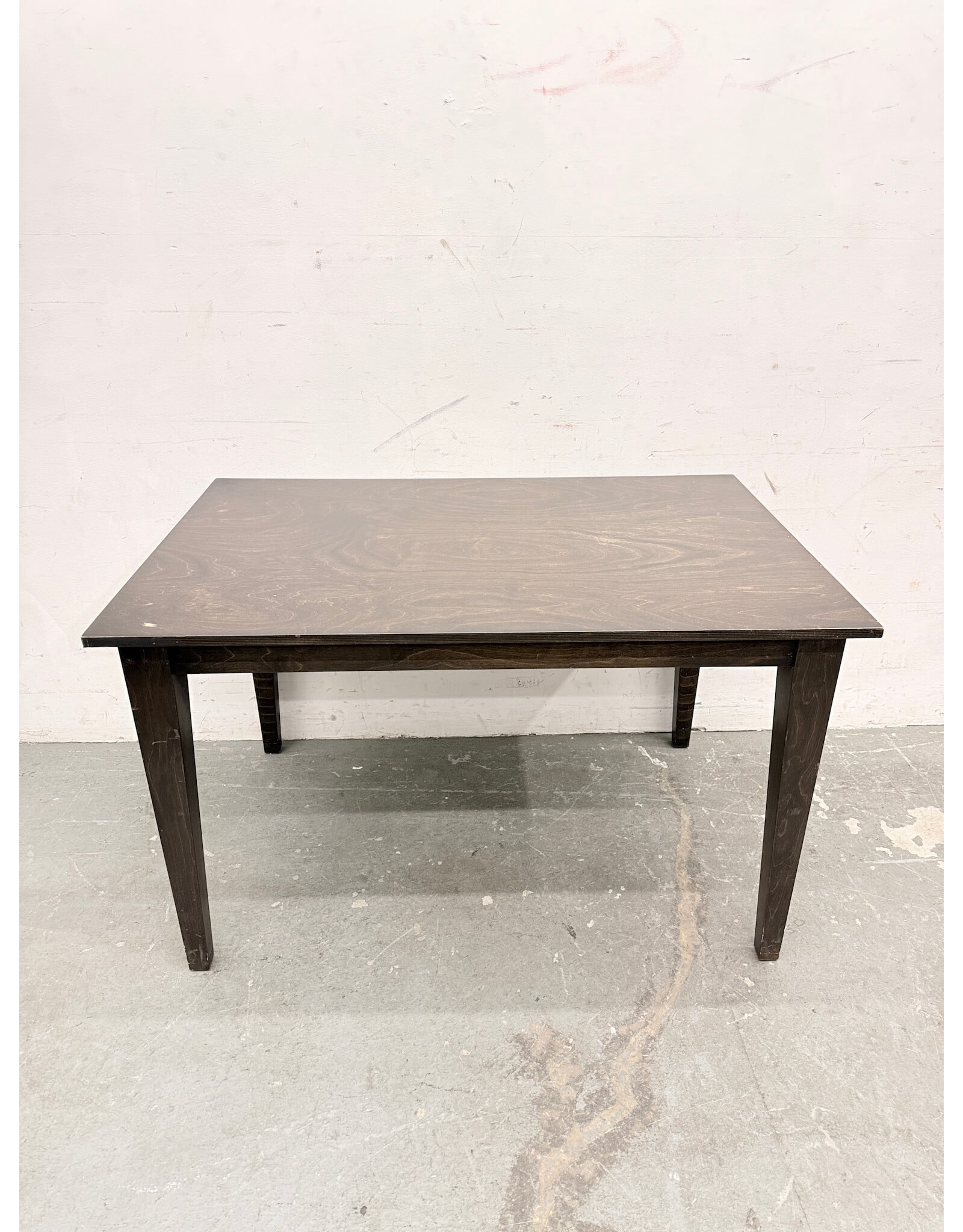 Modern Dark Brown Square Wooden Dining Table