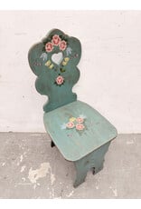 Antique-Style Hand Painted Wooden Side Chair