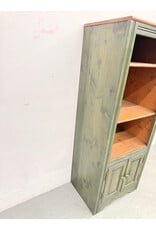 Rustic Open Bookcase with Storage Cabinet on the Bottom