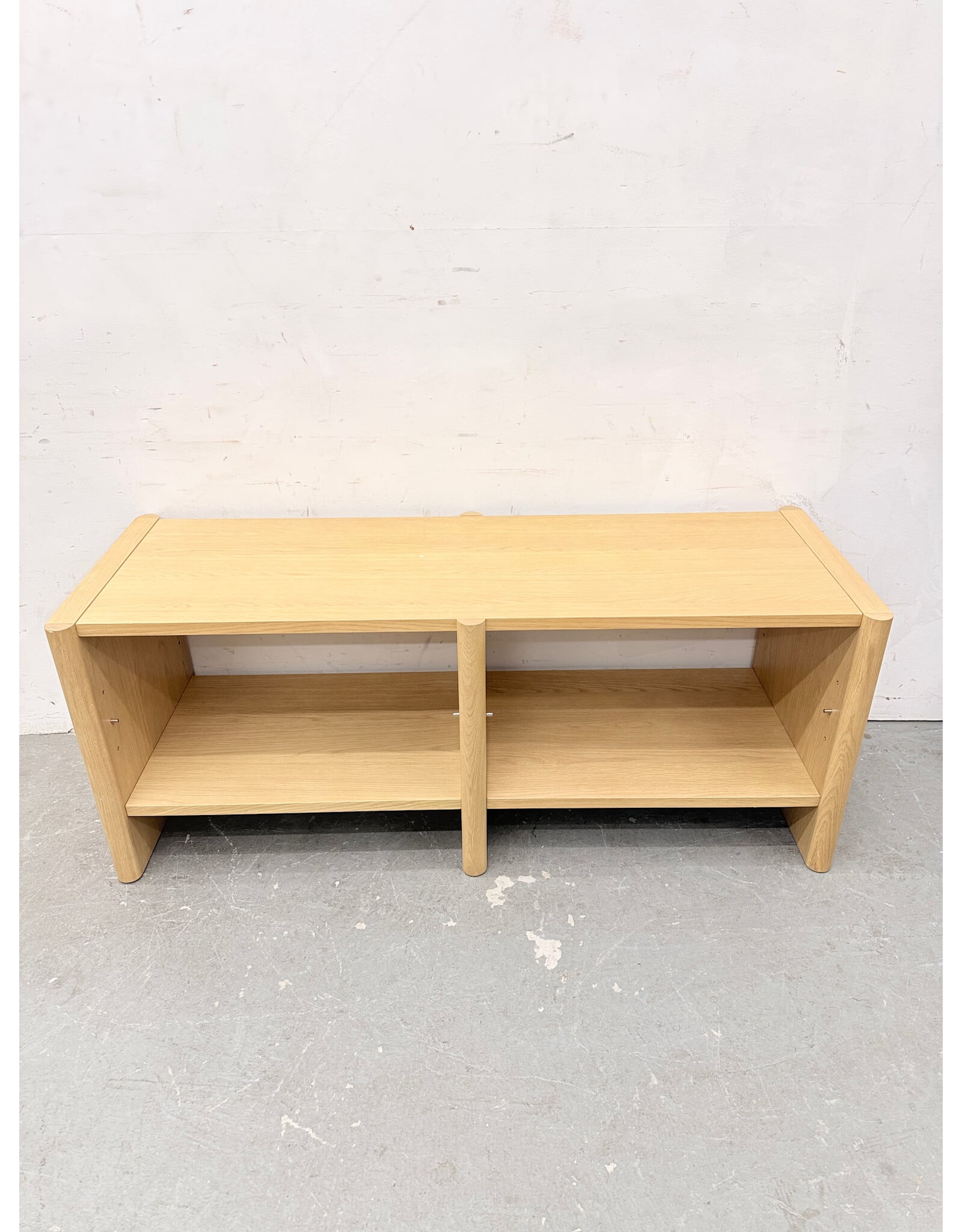 Torme White Oak Short Bookcase by Article