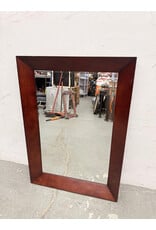 Modern Dark Wood Frame Mirror