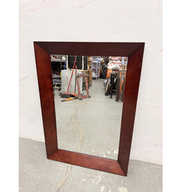 Modern Dark Wood Frame Mirror