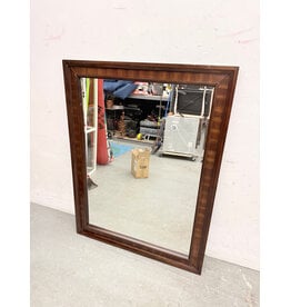 Rich Dark Wood Finish Rectangular Mirror