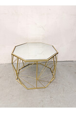 Modern Geometric Accent Table with Octagonal Top
