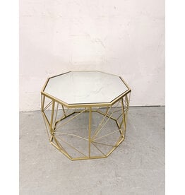 Modern Geometric Accent Table with Octagonal Top