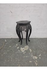 Vintage Chinese Carved Wood Hexagonal Plant Stand