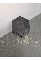 Vintage Chinese Carved Wood Hexagonal Plant Stand