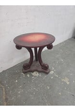 Antique Round Wood Side Parlor Table