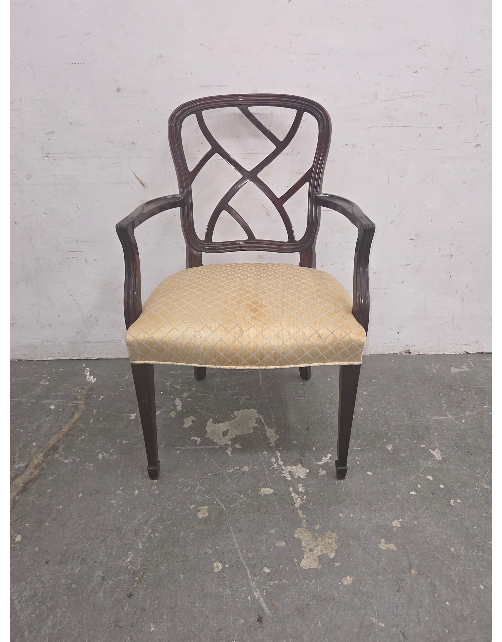 Century Furniture Chinoiserie Black Lacquer Armchair