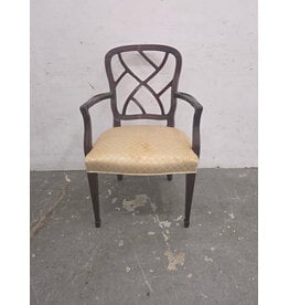 Century Furniture Chinoiserie Black Lacquer Armchair
