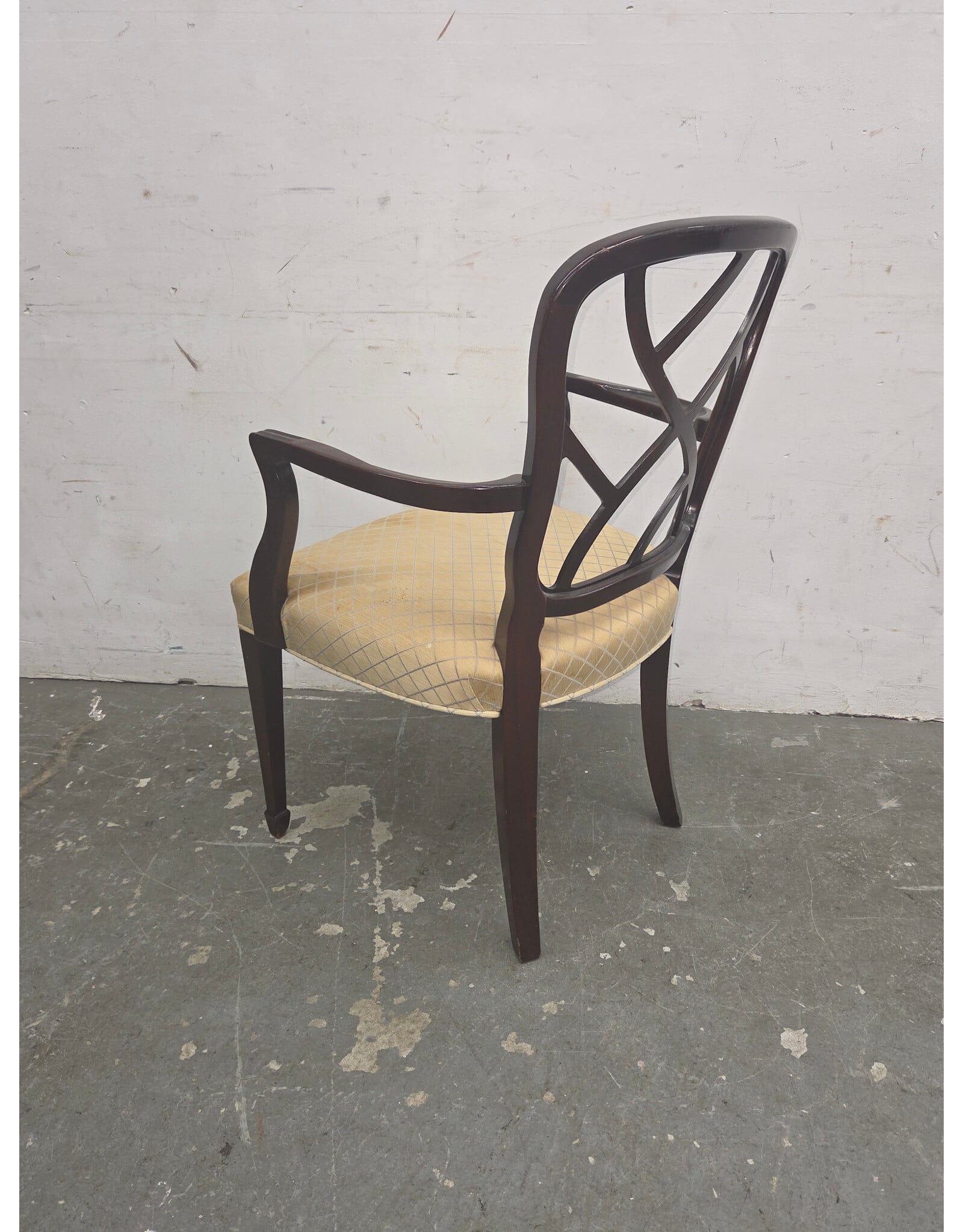 Century Furniture Chinoiserie Black Lacquer Armchair