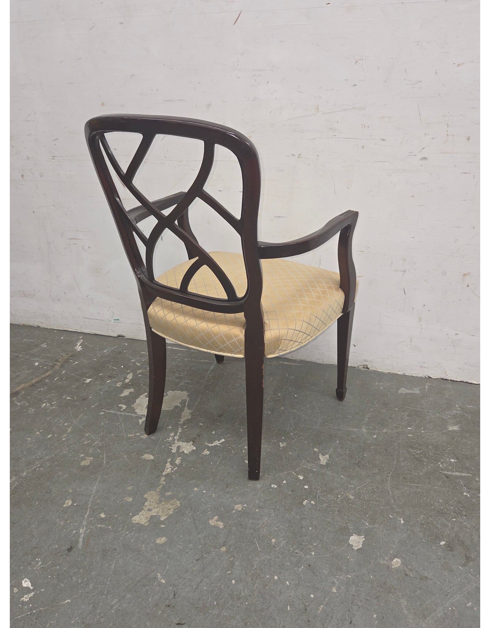 Century Furniture Chinoiserie Black Lacquer Armchair