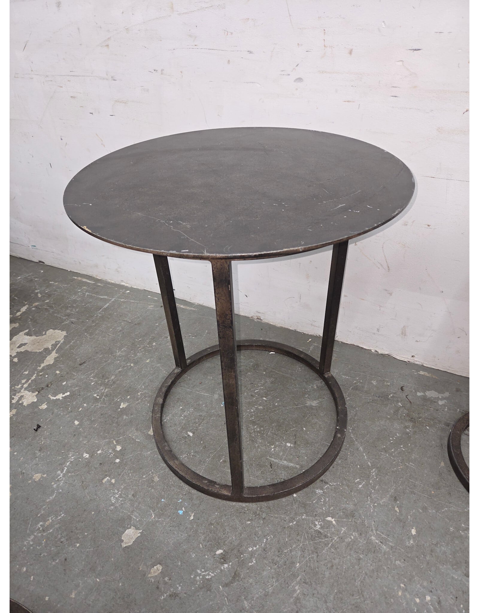 4-Piece Round Metal Nesting Table Set