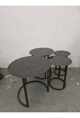 4-Piece Round Metal Nesting Table Set