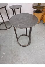 4-Piece Round Metal Nesting Table Set