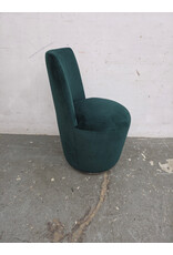 Ofelia Hunter Green Velvet Swivel Dining Chair from Crate & Barrel