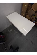 Modern White Lacquered Parsons-Style Desk with Two Flush-Closing Drawers
