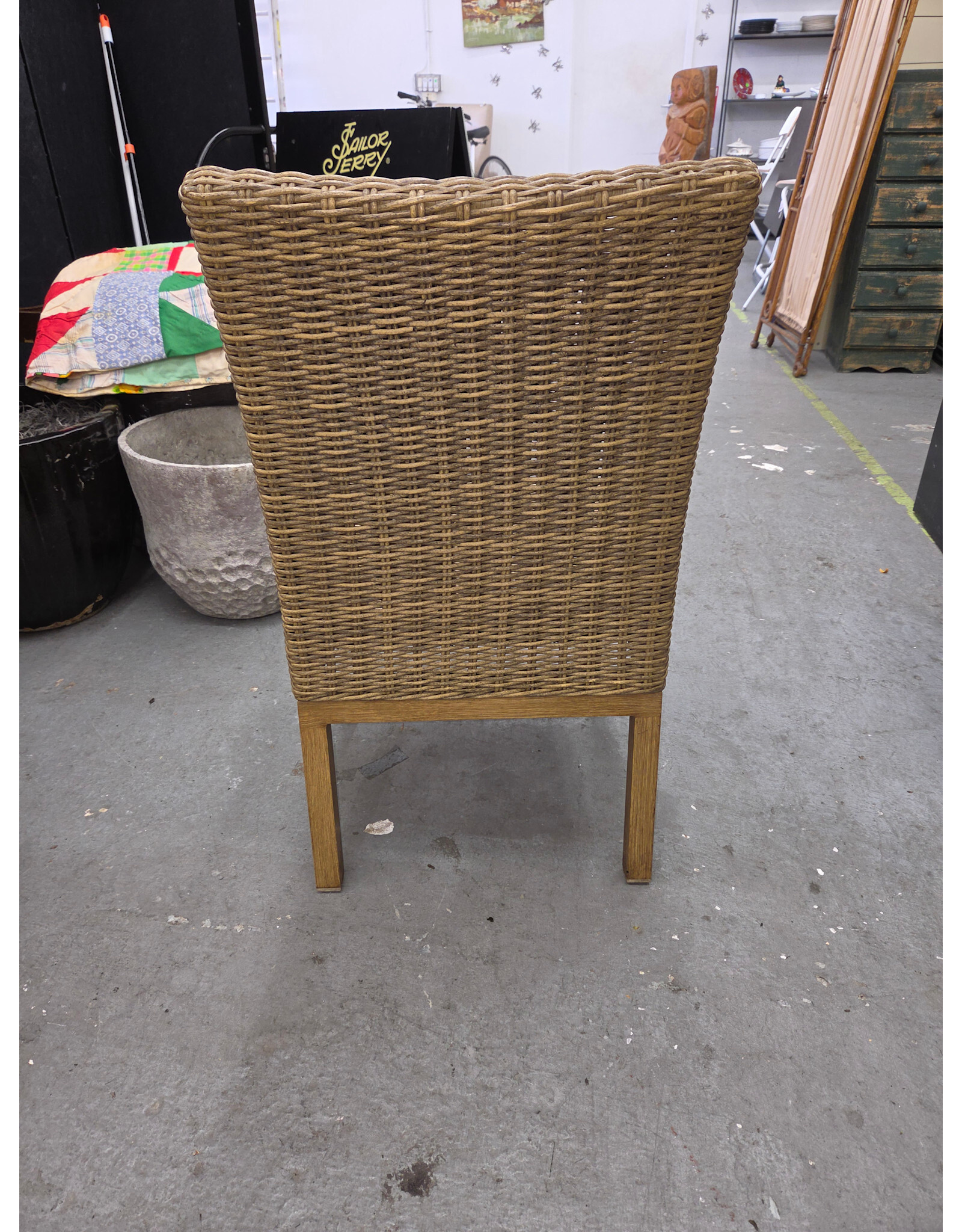 Woven Wicker & Rattan Dining Chair