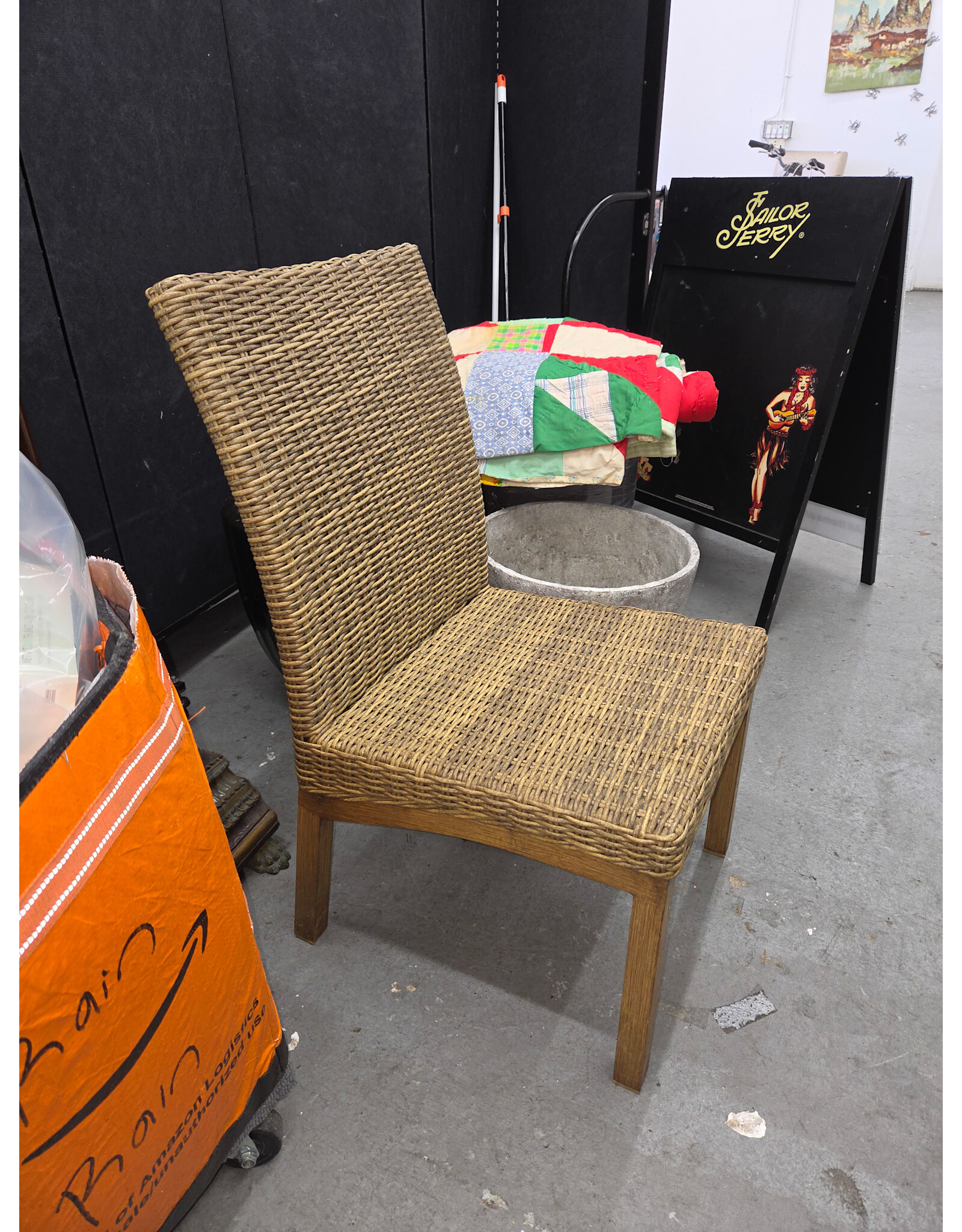 Woven Wicker & Rattan Dining Chair