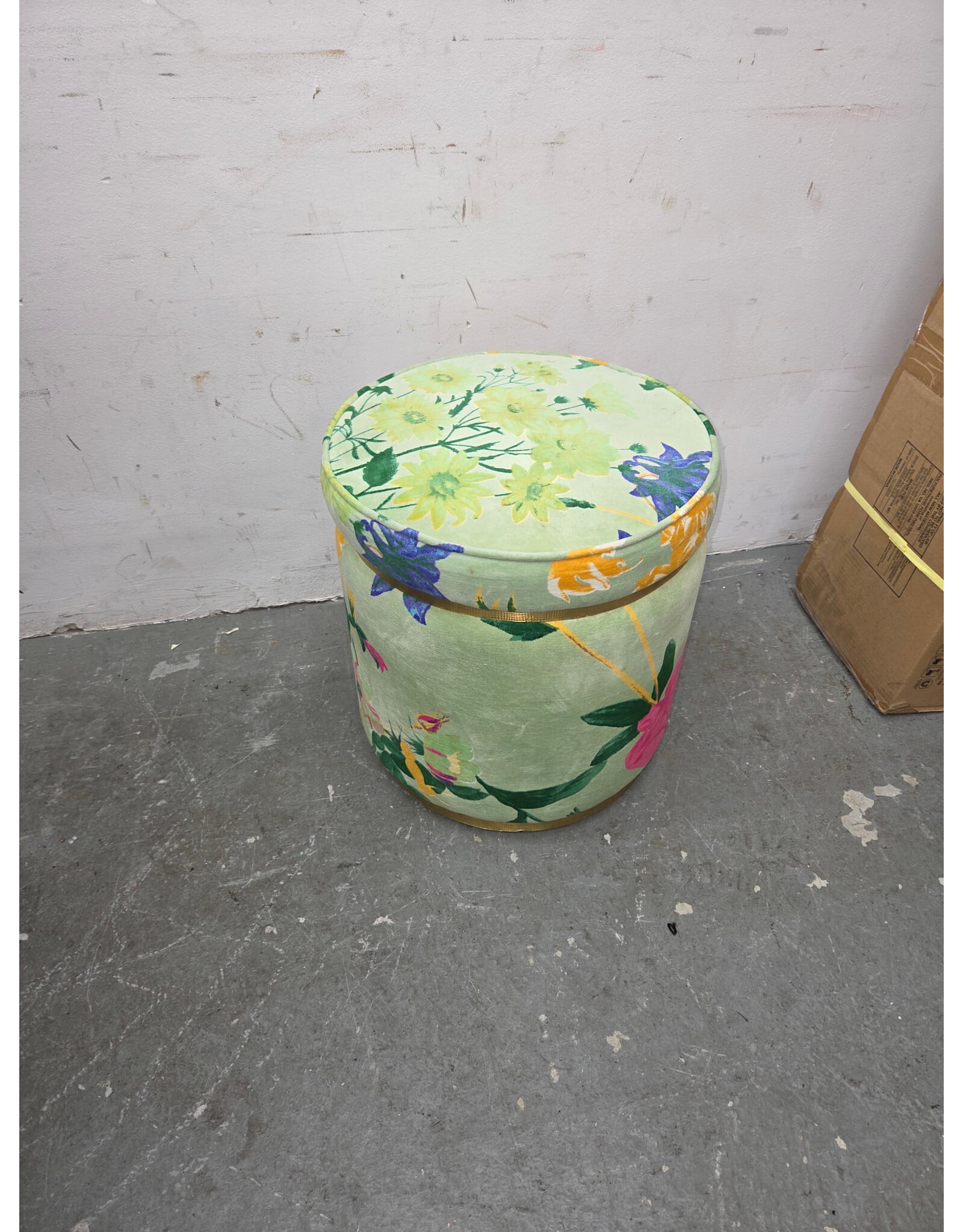 Velvet Floret Stool