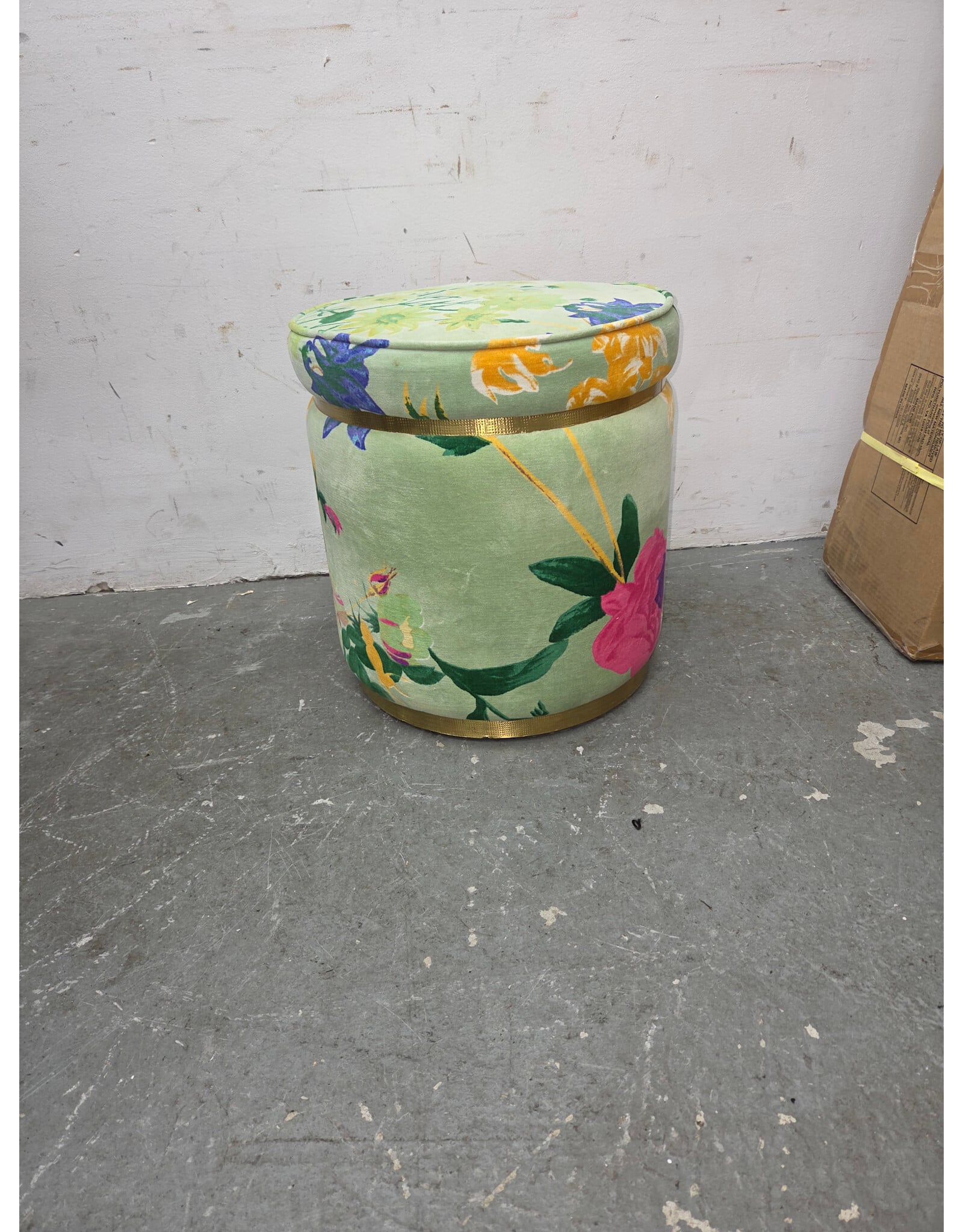 Velvet Floret Stool