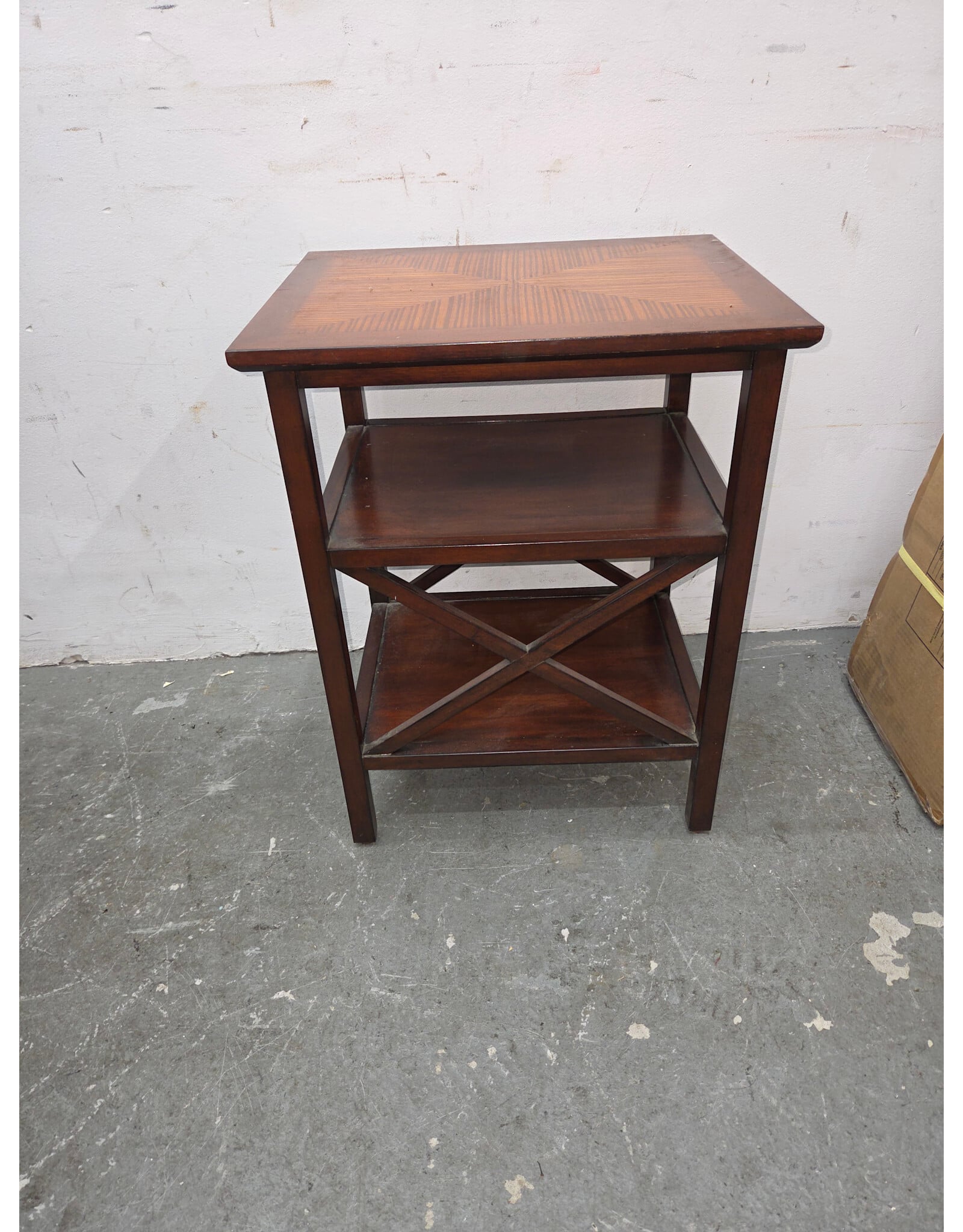 Ethan Allen Three-Tier Rectangular End Table