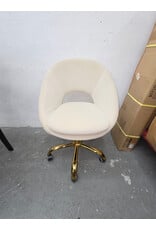 HULALA HOME Ramona Modern Velvet Swivel Task Chair with Metal Base