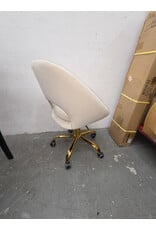 HULALA HOME Ramona Modern Velvet Swivel Task Chair with Metal Base
