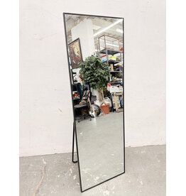 Modern Rectangular Black-Frame Floor Mirror
