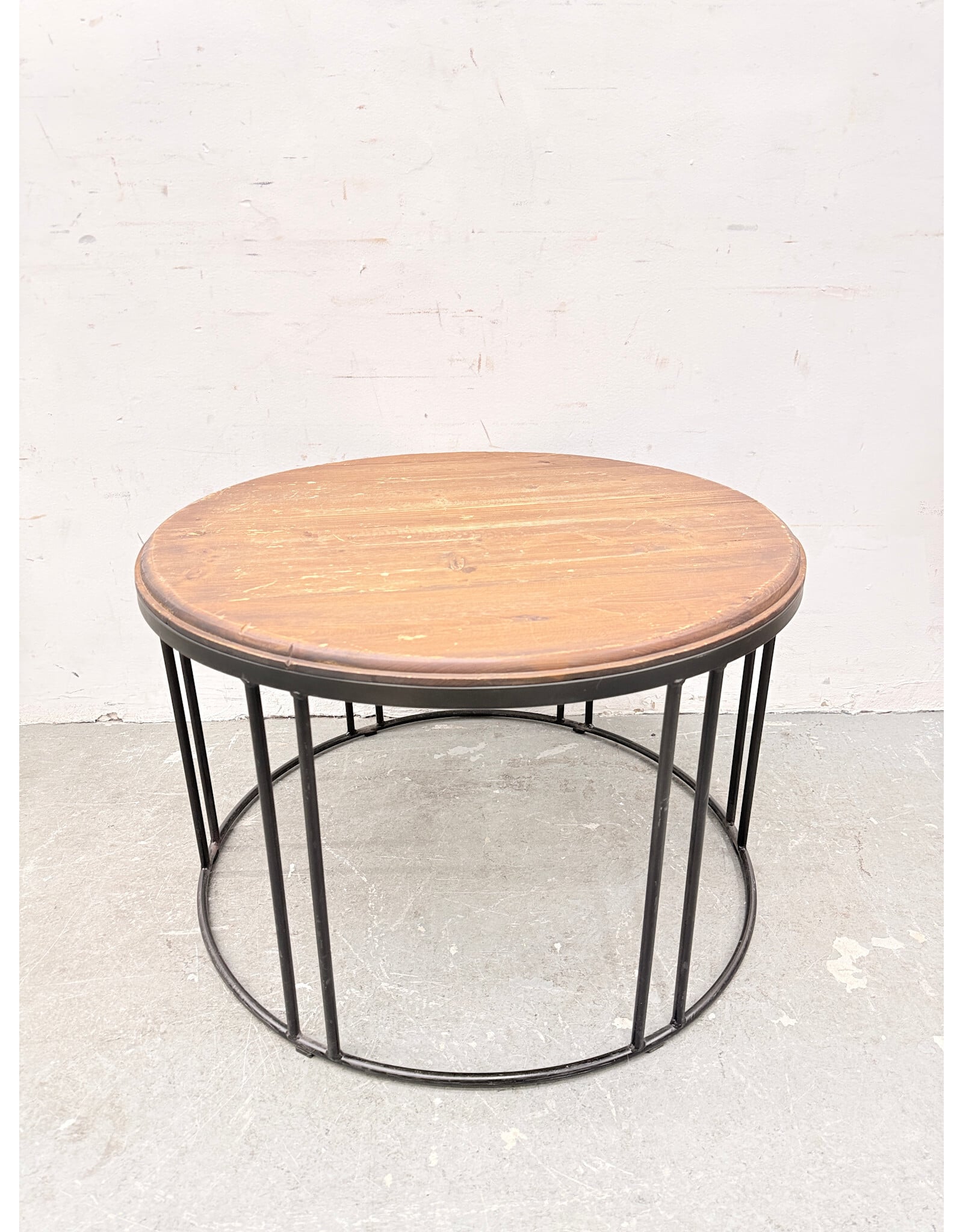 Reclaimed Wood Top, Metal Base Coffee Table