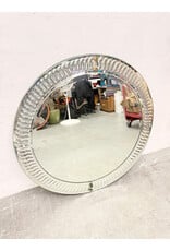 Vintage Mid-Century Modern Italian Round Wall Mirror