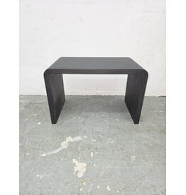 Black-Finished Waterfall-Style Accent Table