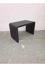 Black-Finished Waterfall-Style Accent Table