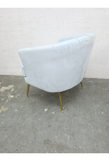 Altrobene Velvet Baby Blue Accent Chair