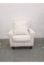 Striped Upholstered Armchair