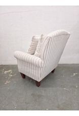 Striped Upholstered Armchair