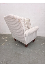 Striped Upholstered Armchair