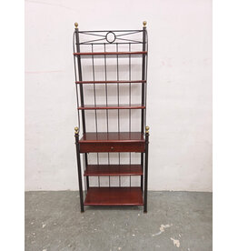 Wrought Iron & Cherry Wood Baker's Rack