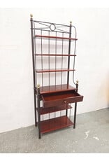 Wrought Iron & Cherry Wood Baker's Rack