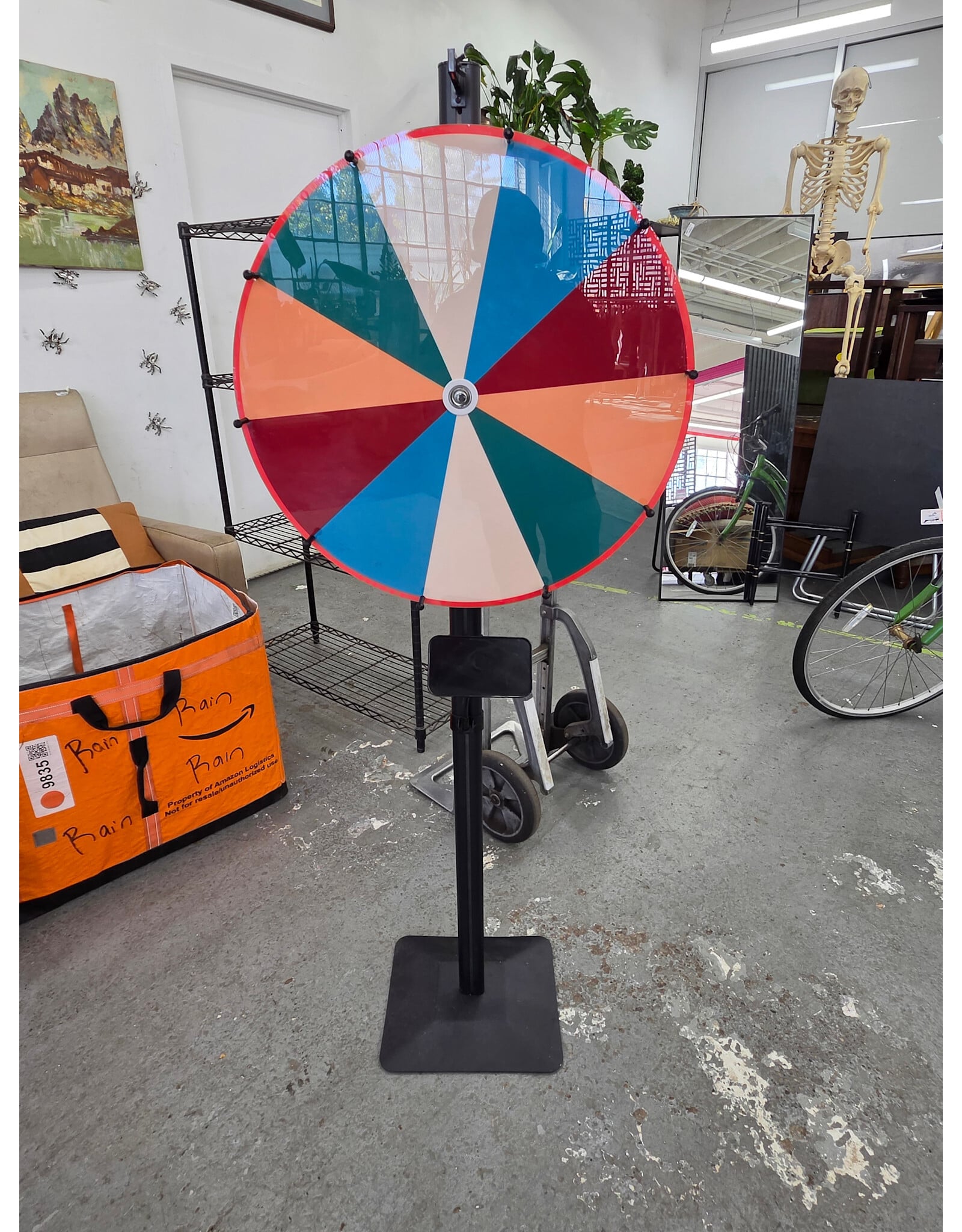 24" Color Spinning Prize Wheel with Adjustable Floor Stand