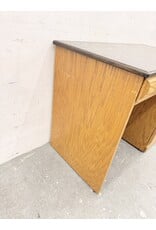 Traditional Pedestal Writing Desk, Oak Base