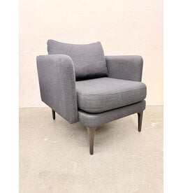 Auburn Modern Lounge Chair in Blue Twill by West Elm