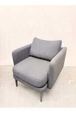 Auburn Modern Lounge Chair in Blue Twill by West Elm