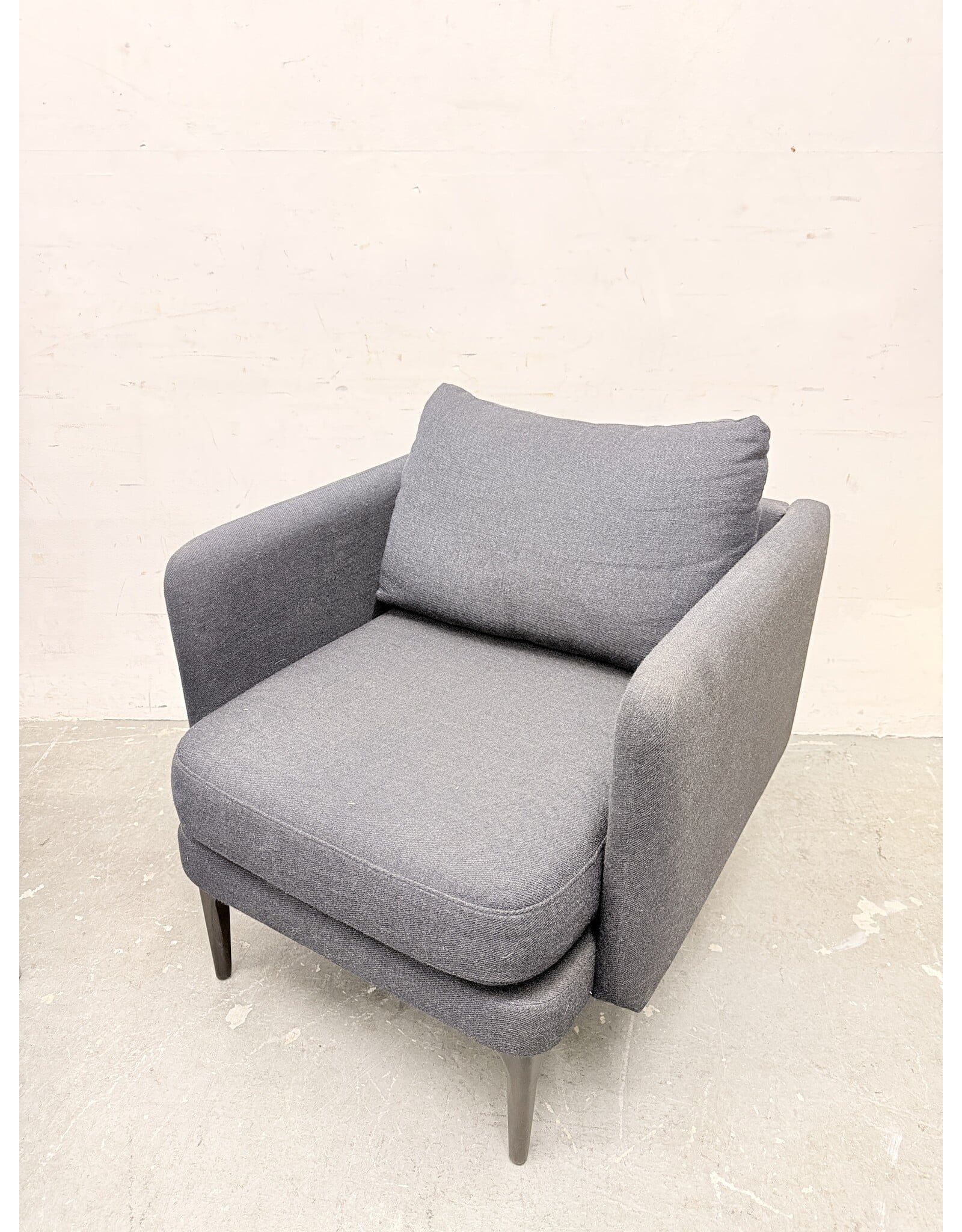 Auburn Modern Lounge Chair in Blue Twill by West Elm