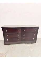 Wooden 6-Drawer Contemporary-Style Double Dresser