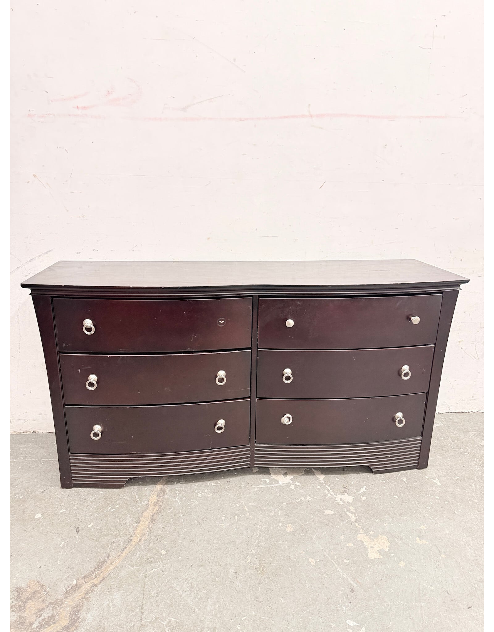 Wooden 6-Drawer Contemporary-Style Double Dresser