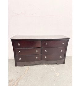 Wooden 6-Drawer Contemporary-Style Double Dresser