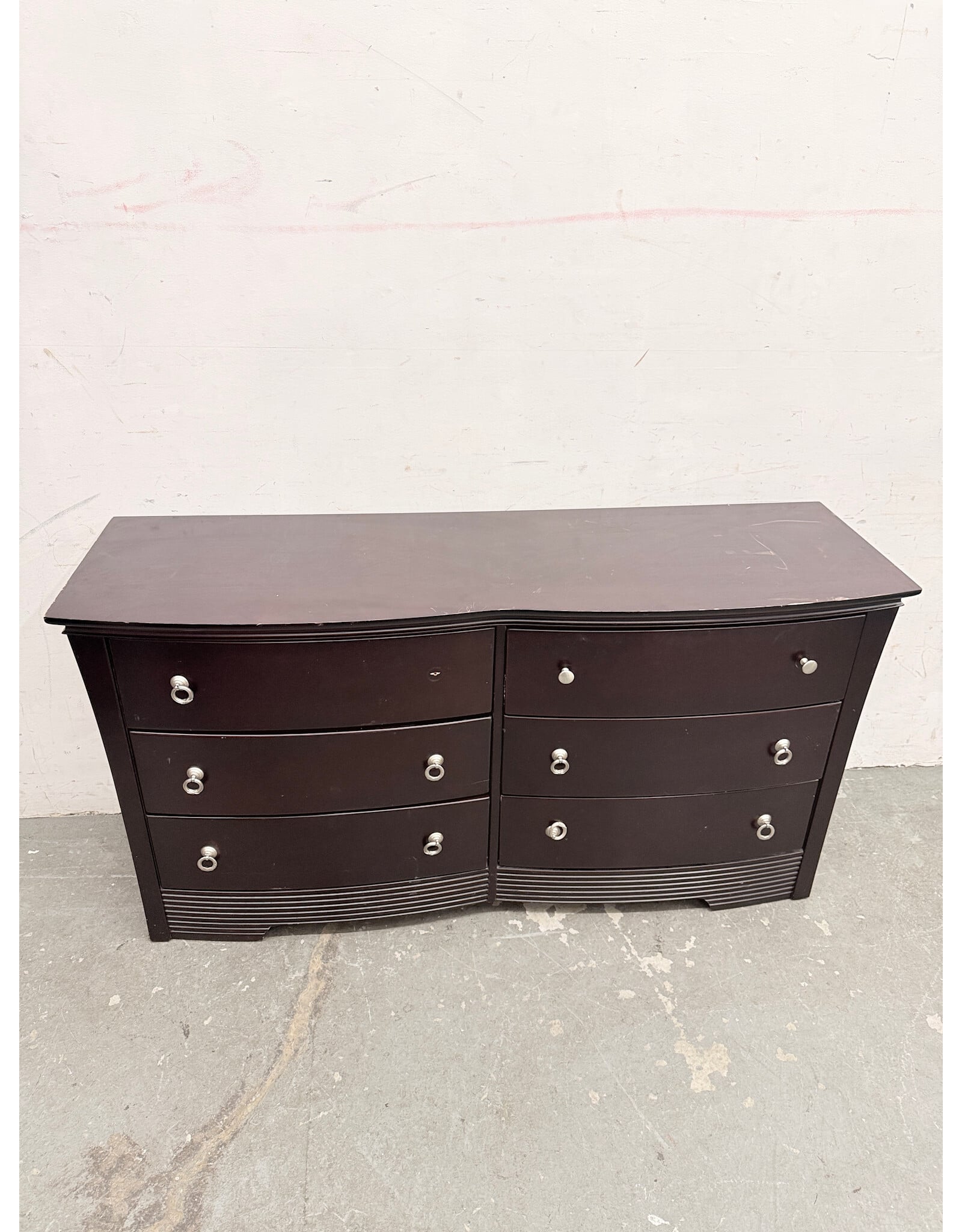 Wooden 6-Drawer Contemporary-Style Double Dresser