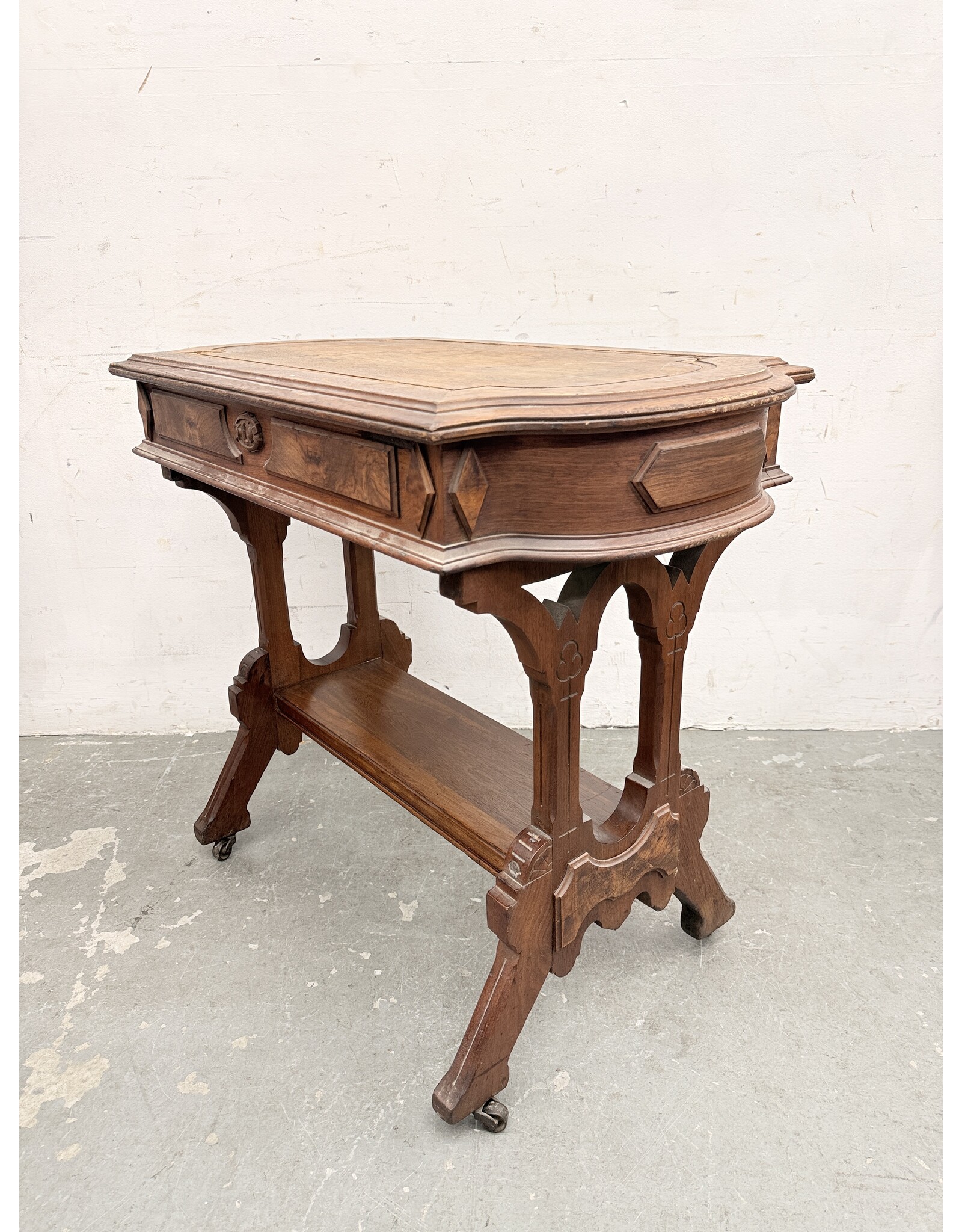 Edwardian-Style Wood Writing Table/Desk